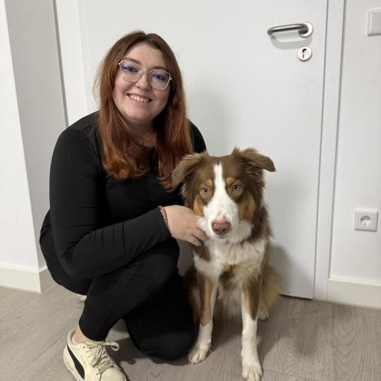 Felicia Schweitzer mit Ihrem Hund Milow